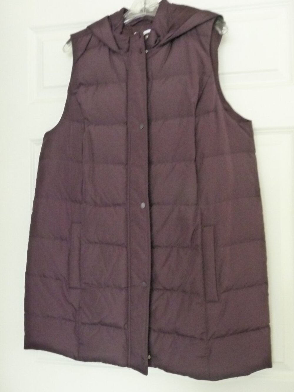 NWOT J JILL TALL DOWN VEST WITH HOOD
